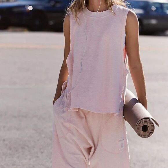 Free People Tops - Free People FP Movement Towel Terry Relaxed Blouse Top Pullover Cotton M 287333